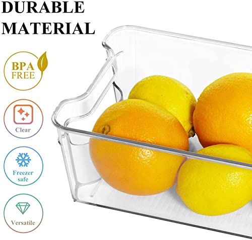 Refrigerator Organizer Bins - Hyjjlele 7 Pack Pantry Organization and Storage, BPA-Free Clear Plastic Bins for Fridge, Freezer, Kitchen Cabinet and Countertops Organizers