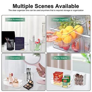 Refrigerator Organizer Bins - Hyjjlele 7 Pack Pantry Organization and Storage, BPA-Free Clear Plastic Bins for Fridge, Freezer, Kitchen Cabinet and Countertops Organizers