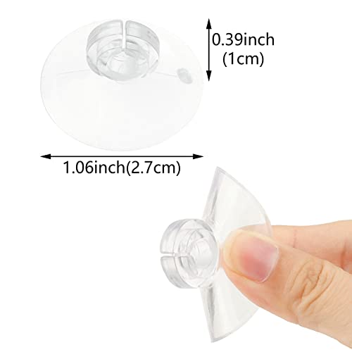 Auswalar 200 Pcs Suction Cup Hooks Christmas Light Clips for Outside Seasonal Lighting Mini Holder Window Glass Home Kitchen Bathroom