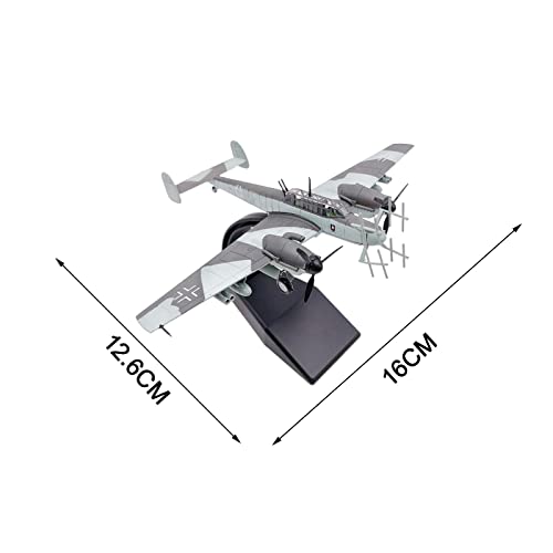 shamjina Night Version BF-110 Aircraft Model Simulation Ornament Alloy 1/100 Scale BF-110 Fighter Model Toy for Home Household Shelf Ornaments Gift