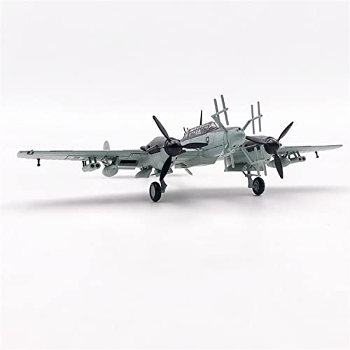 shamjina Night Version BF-110 Aircraft Model Simulation Ornament Alloy 1/100 Scale BF-110 Fighter Model Toy for Home Household Shelf Ornaments Gift