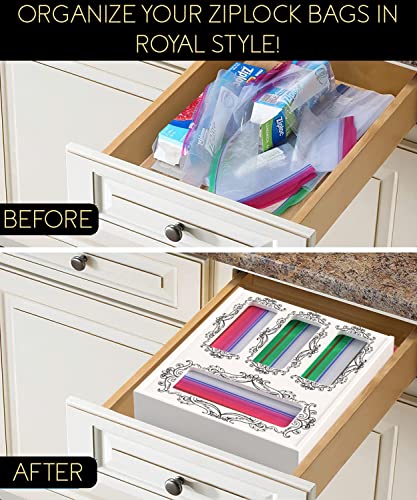 Hoshier SPECIAL LAUNCH PRICE DISCOUNT - Ziplock Bag Organizer for Drawer, Baggie Organizer for Drawer