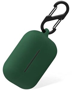 geiomoo silicone case compatible with 1more evo, protective cover with carabiner (emerald green)