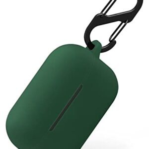 Geiomoo Silicone Case Compatible with 1MORE EVO, Protective Cover with Carabiner (Emerald Green)