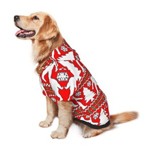 Large Dog Hoodie Funny-Bigf-Oot-Ugly-Christmas Pet Clothes Sweater with Hat Soft Cat Outfit Coat Large