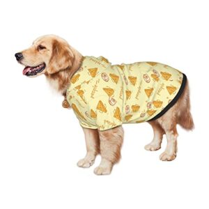 Large Dog Hoodie Funny-Cheese-Junket-Fruit-Jelly Pet Clothes Sweater with Hat Soft Cat Outfit Coat Small