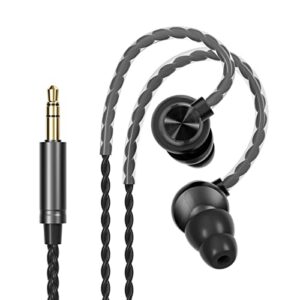100SEASHELL Ear Buds Extra Long Cord Headphones Without Mic Long Wired Earbuds for Tv Earphones with No Microphone Ear Buds Long Cord Length Earhook Earphones with 3.5 mm Headphone Plug