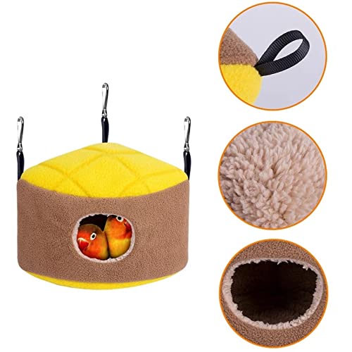 PETSOLA Sugar Glider Hammock Sleeping Nest Fleece House Bed Winter Warm for Cage Corner for Rat Parrot Ferret Squirrel Small Pet Cage Accessories