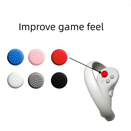 Silicone Thumbstick Cap Cover Compatible for PICO4 VR Handle, Silicone Thumb Stick Grip Caps Extender Virtual Reality Game Controller Joystick Analog Stick Cover Anti-Skid Stick Cap (Black)