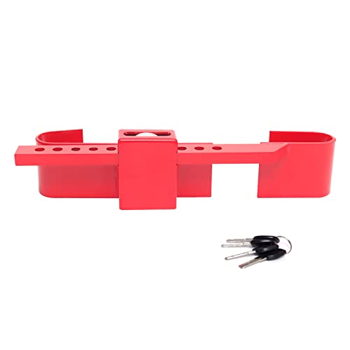 Heavy Duty Steel Cargo Door Lock/Standard Shipping Container Lock with 4 Keys Adjustment Range: 12-1/2" - 18-7/8" Coated with red Color（Keyed Differently）