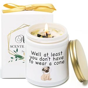 get well soon gifts for women, feel better after surgery gifts for sick women, her, friends, vanilla&lavender scented candles with crystal