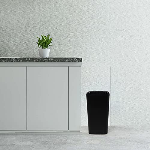 Teyyvn 3-Pack 4.5 Gallon Plastic Trash Can, Black Small Garbage Can for Bathroom, Kitchen, Office, Bedroom