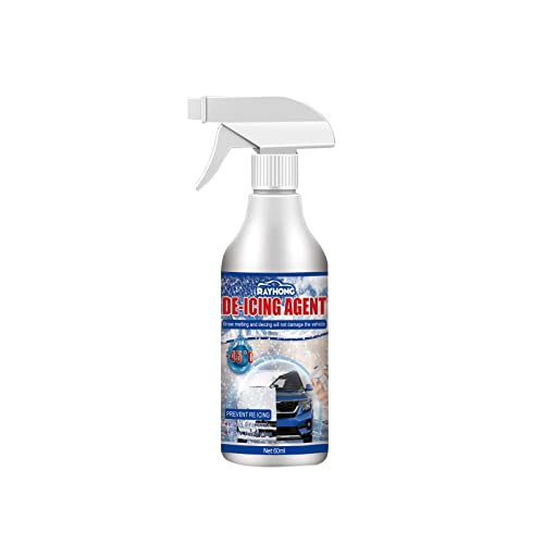 ikasus Auto Windshield Deicing Spray Snow Melting Spray Windshield De-Icer, Fast Ice Melting Spray Defrosting Anti Frost Spray Deicer Spray for Car Windshield Windows Wipers and Mirrors 60ml