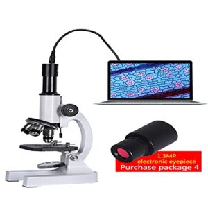 CZDYUF 640X 1280X 2000X Biological Microscope Monocular Student Education LED Light Phone Holder Electronic Eyepiece (Color : OneColor, Size : Package4)