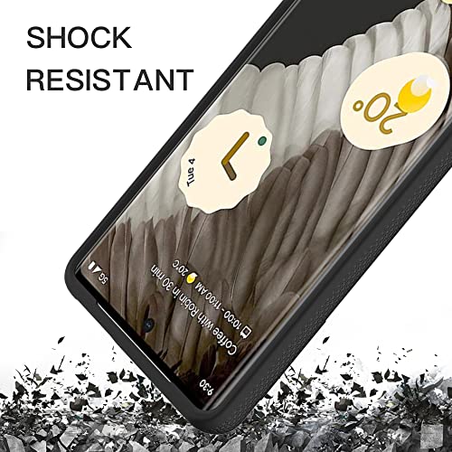 Google Pixel 7 Pro Case with Screen Protector, Dual Guard Shockproof Protection Military Grade Heavy Duty Dual Layer Case for Google Pixel 7 Pro (Black)