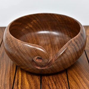 zayan nautical handmade extra large wooden yarn bowl with elegant design