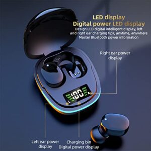 Wireless Bluetooth LED Power Display Touch-Control Earbuds - in-Ear Light-Weight Stereo Noise Cancellation Headset with Charging Box - Gifts for Office Outdoor Driving Sports