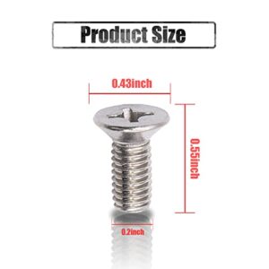 jeseny 4 PCS Stainless Steel Brake Disc Rotor Screws for Front and Rear, Cross Flat Head Screw Set is Best Replacement for Honda, Acura, Hyundai, Kia, adapt to automatic assembly