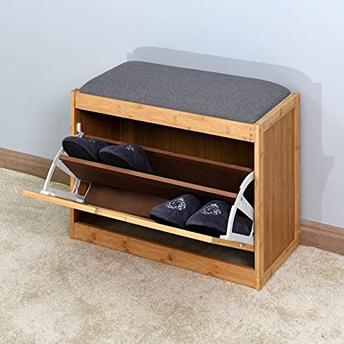 Shoe Cabinet with Flip Drawers for Entryway, Modern Shoe Storage Cabinet, Freestanding Shoe Rack Storage Organizer, Shoe Rack Shoe Storage Organizer Shoe Stand Shelf for Closet Entryway Hallway