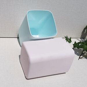 Hilsayum PCS Kitchen Trash Can Plastic Open-Mouth Garbage Box Small Rubbish Can Square Storage Bucket for Home Desktop