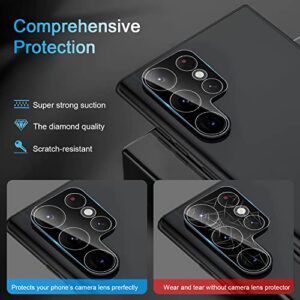 WRJ [3-Packs] Camera Lens Protector for Samsung Galaxy S23 Ultra 5G, Ultra Clear Anti-scratch 9H Hardness Tempered Glass