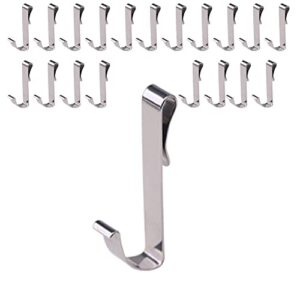 20 pack j shaped hook stainless steel hanger clip-on hook,hanging sink grid hook, wire rack hook,used for kitchen,bedroom,office,wire shelf