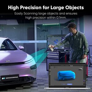 [2023 Upgrade] 3DMakerpro Lynx 3D Scanner Premium Kit, Up to 0.1MM Accuracy, Free 3D Scanning Softwarwe, Support Body Scan and Car Reconstruction