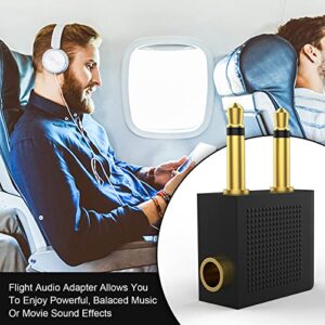 Asobilor Airplane Headphones Adapter Compatible with Sony WH-1000xm5 WH-1000xm4 WH-1000xm3 WH-ch510 WH-ch710n WH-xb910n Headphones, Dual 3.5mm Male to 3.5mm Female Airplane Adapter, 2 Pcs