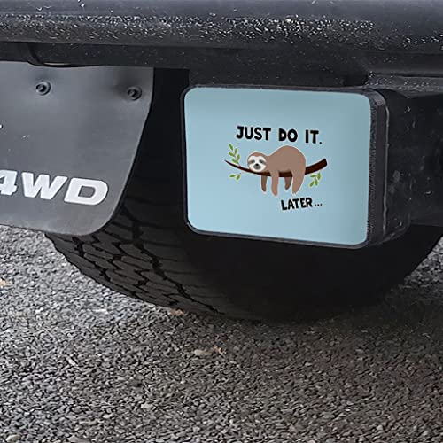 Funny Sloth Trailer Hitch Cover - Just Do It Trailer Hitch Cover - Funny Trailer Hitch Cover