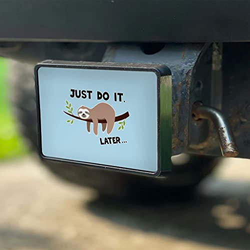 Funny Sloth Trailer Hitch Cover - Just Do It Trailer Hitch Cover - Funny Trailer Hitch Cover