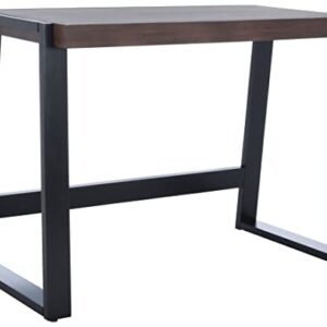 Safavieh Home Collection Dennings Modern Farmhouse Walnut/Black Desk, Medium