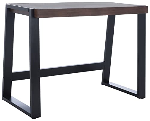 Safavieh Home Collection Dennings Modern Farmhouse Walnut/Black Desk, Medium