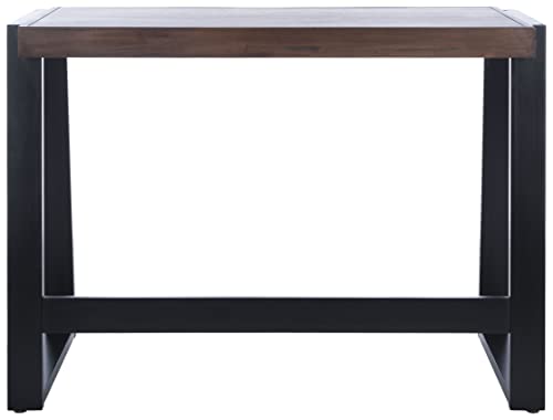 Safavieh Home Collection Dennings Modern Farmhouse Walnut/Black Desk, Medium