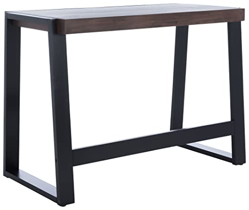 Safavieh Home Collection Dennings Modern Farmhouse Walnut/Black Desk, Medium