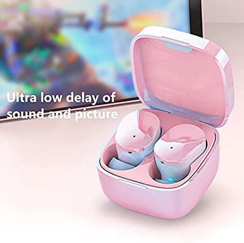 SEMAZA Wireless Bluetooth Earbuds TWS Bluetooth Headset in-Ear Low-Latency Call Noise Reduction Without Double Stereo Loss Sound Quality Pink