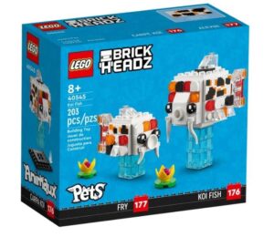 lego brickheadz pets dogs, cats, fish, birds or hamsters (choose pet) (koi fish 40545)
