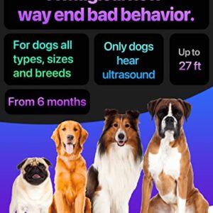 2023release Dog Bark Deterrent Device, Stops Bad Behavior: barking, jumping, aggression- No need to yell or swat, point to the dog, hit the button - Pet corrector, Best Alternative to Anti bark collar