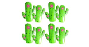 4 pairs (8 ct) cactus style beach towel holders, clips, beach, patio or pool accessories, portable towel clips, chip clips, secure clips ( 4 set per order )