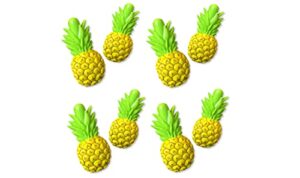 4 pairs (8 ct) pineapple style beach towel holders, clips, beach, patio or pool accessories, portable towel clips, chip clips, secure clips ( 4 set per order )