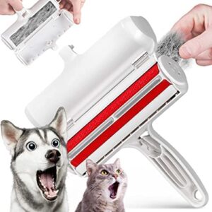 PETGAM - Pet Hair Remover, pet Hair Roller, cat and Dog Hair Remover for Sofa, Furniture, Carpet, car seat, Reusable pet Hair Roller with self-Cleaning Base, Improved Animal Skin Removal Tool