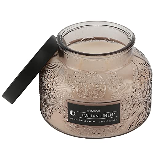 Italian Linen Embossed Jar Candle