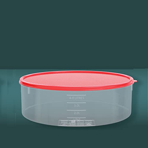 HOUZZKINGZ USA Pie Carrier Cake Storage Container with Lid | 10.5" Large Round Plastic Cupcake Cheesecake Muffin Flan Cookie Airtight Tortilla Holder | Pie Keeper Transport Container