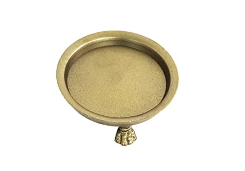 Round Clawfoot Dish — by Alice Lane Home Collection — Gold — for Home Decor, Candles, Jewelry, Perfume, Cosmetics, and Coffee Table