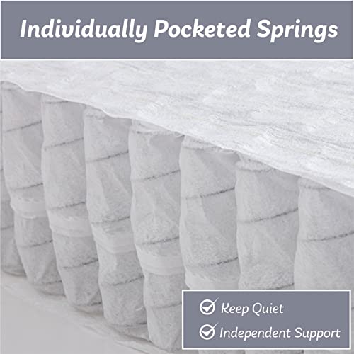 EGO Hybrid 10 Inch Full Mattress, Cooling Gel Infused Memory Foam and Individual Pocket Spring Mattress, Made in USA, Mattress in a Box, CertiPUR-US Certified, Medium, 75"x54"