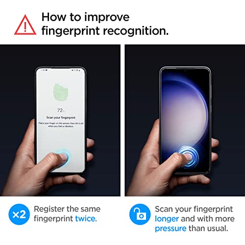 Spigen Tempered Glass Screen Protector [Glas.tR EZ Fit] designed for Galaxy S23 Plus (2023) [Case Friendly] - 2 Pack