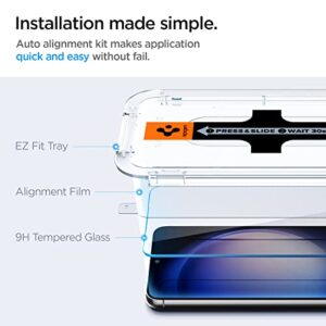 Spigen Tempered Glass Screen Protector [Glas.tR EZ Fit] designed for Galaxy S23 Plus (2023) [Case Friendly] - 2 Pack