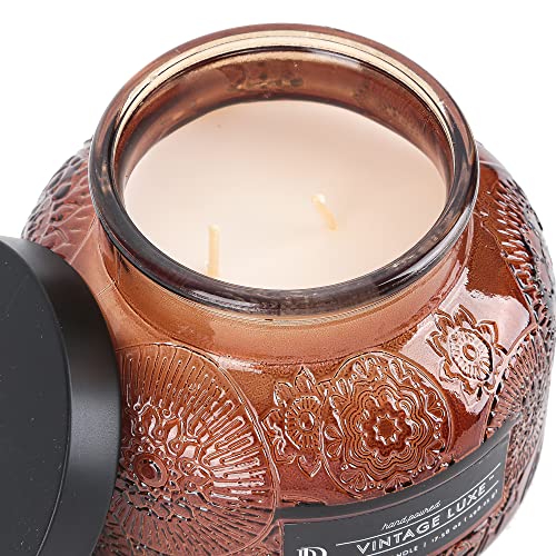 Vintage Luxe Embossed Jar Candle