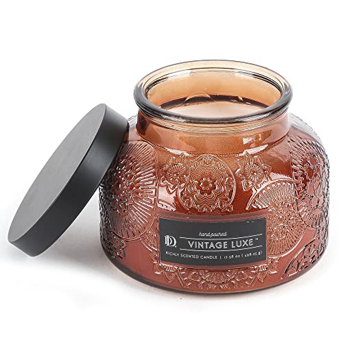 Vintage Luxe Embossed Jar Candle