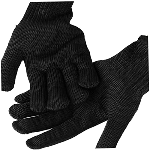 KUYYFDS Parrot Anti Bite Gloves Pet Protective Gloves Pet Training Wire Gloves Chewing Working Safety Gloves for Parrot Hamster - Black 1Pair Safety Work Gloves