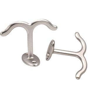 Pack of 4 Zinc Alloy Double Prong Ceiling Hook Towel,Robe Clothes Hook,Coat Hook